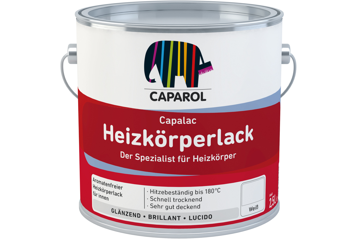 Capalac Heizkörperlack 2,5 lt Weiß Aromatenfrei